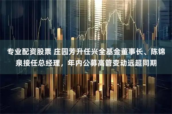 专业配资股票 庄园芳升任兴全基金董事长、陈锦泉接任总经理，年内公募高管变动远超同期