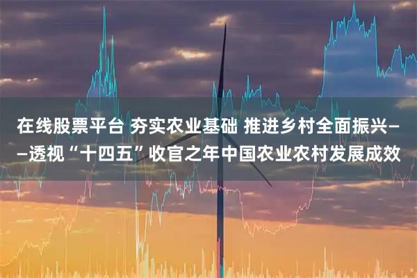 在线股票平台 夯实农业基础 推进乡村全面振兴——透视“十四五”收官之年中国农业农村发展成效
